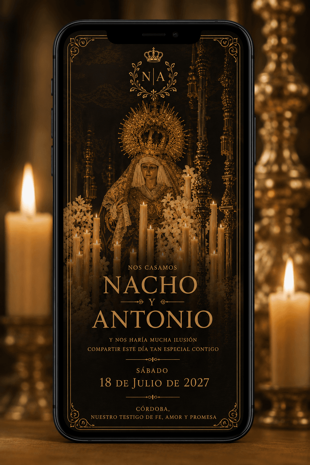 Elegancia con alma: ejemplo de invitación digital personalizada