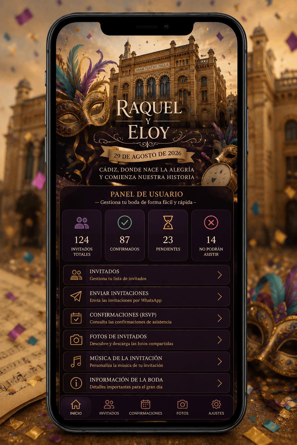 Una fiesta inolvidable: ejemplo de invitación digital personalizada